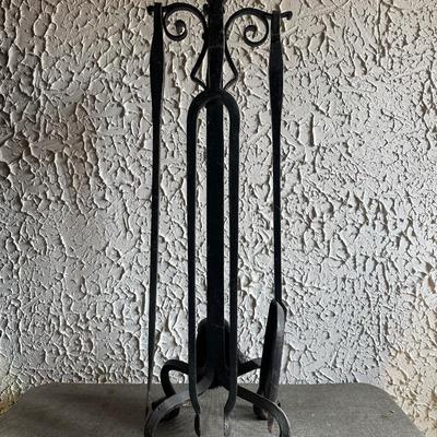 LOT 132F: Vintage Wrought Iron Fireplace Tools