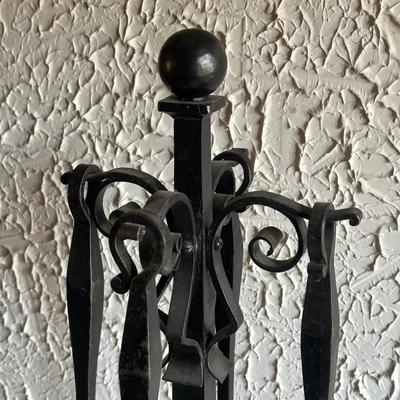 LOT 132F: Vintage Wrought Iron Fireplace Tools