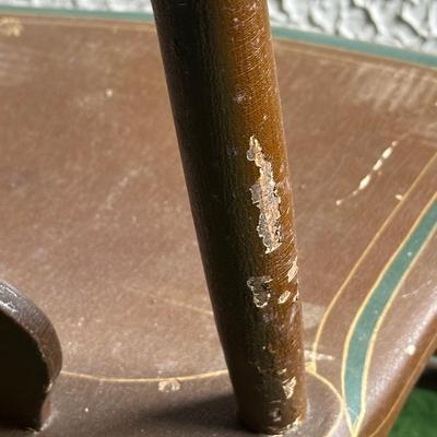 LOT 136F: Antique Hand Painted Wooden Rocking Chair