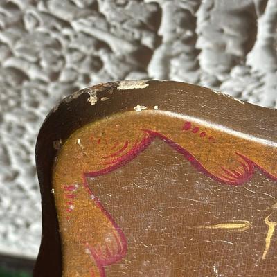 LOT 136F: Antique Hand Painted Wooden Rocking Chair