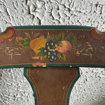LOT 136F: Antique Hand Painted Wooden Rocking Chair