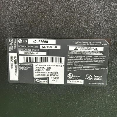 LOT 138F: LG TV Monitor Model 42LF5600