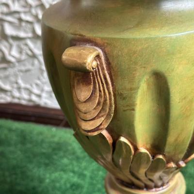 LOT 139F: Pair Of Beautiful Vintage Table Lamps w/ Vintage Decoupage Lithograph Lamp Shades