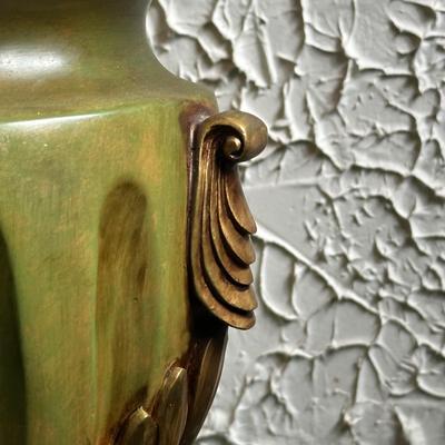 LOT 139F: Pair Of Beautiful Vintage Table Lamps w/ Vintage Decoupage Lithograph Lamp Shades