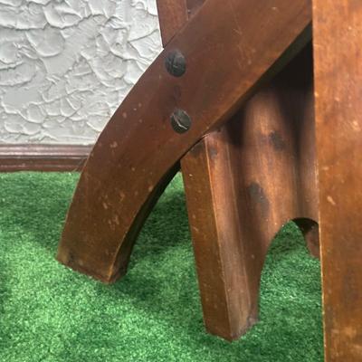 LOT 141F:Antique Early 20th Century Hand Craved Wooden Chair Made In Spain