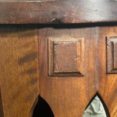 LOT 141F:Antique Early 20th Century Hand Craved Wooden Chair Made In Spain