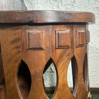 LOT 141F:Antique Early 20th Century Hand Craved Wooden Chair Made In Spain
