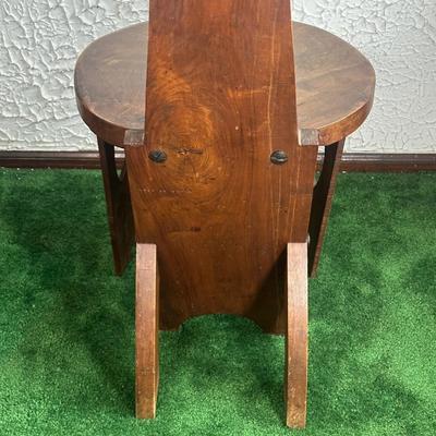 LOT 141F:Antique Early 20th Century Hand Craved Wooden Chair Made In Spain