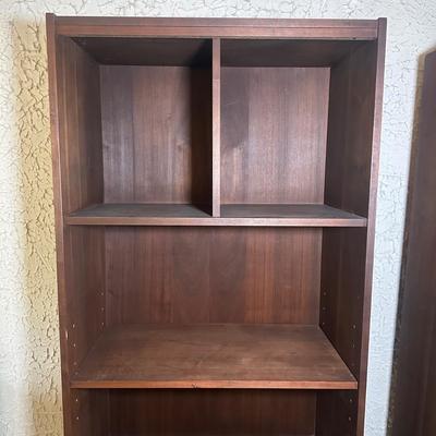 LOT 143F: Two MCM Walnut Bookshelves