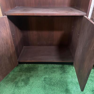 LOT 143F: Two MCM Walnut Bookshelves