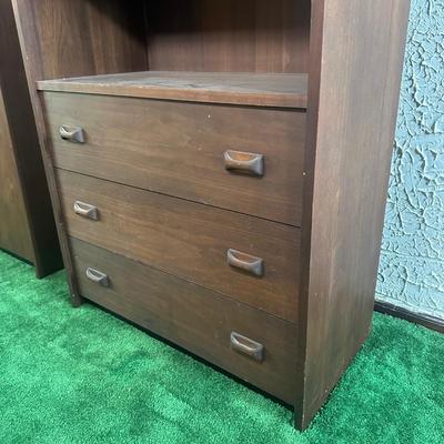LOT 143F: Two MCM Walnut Bookshelves
