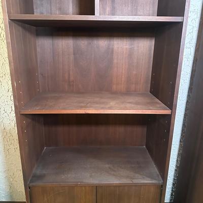 LOT 143F: Two MCM Walnut Bookshelves