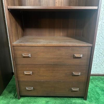LOT 143F: Two MCM Walnut Bookshelves