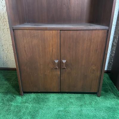 LOT 143F: Two MCM Walnut Bookshelves