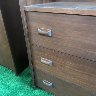 LOT 143F: Two MCM Walnut Bookshelves