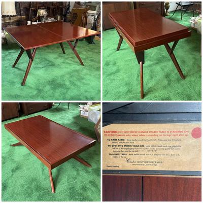 LOT 144F: Vintage MCM Castro Convertible Coffee Table/Dining Table Circa 1950s-60s