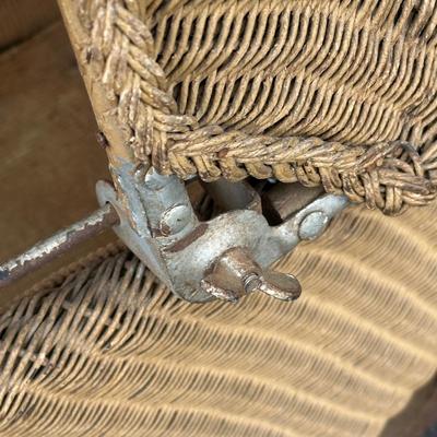 LOT 150G: Antique Victorian Wicker Baby Stroller/Buggy Circa Early 19th Century