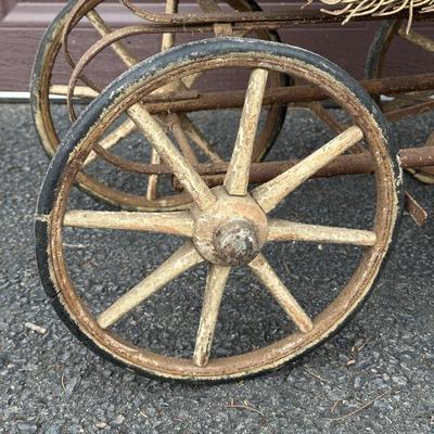 LOT 150G: Antique Victorian Wicker Baby Stroller/Buggy Circa Early 19th Century