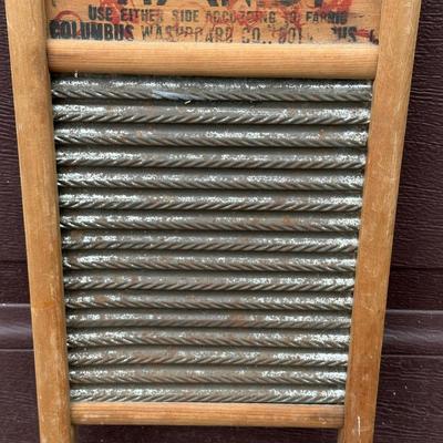 LOT 151G: Antique Markson Wringer Washstand & Dubl Handi Washboard