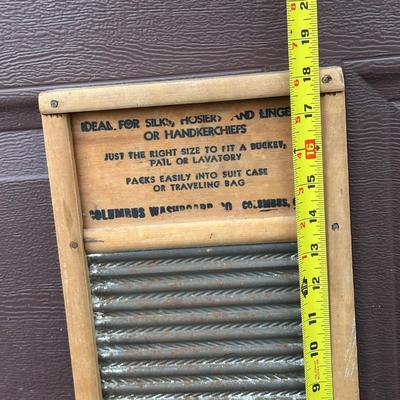 LOT 151G: Antique Markson Wringer Washstand & Dubl Handi Washboard