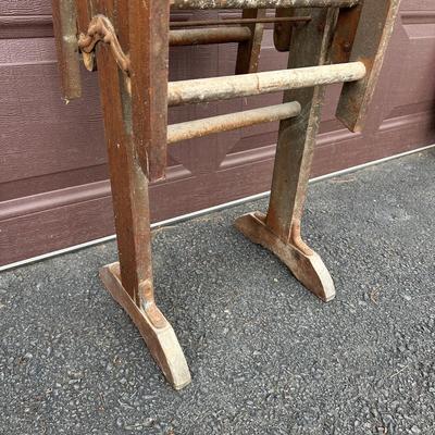 LOT 151G: Antique Markson Wringer Washstand & Dubl Handi Washboard