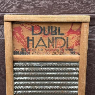 LOT 151G: Antique Markson Wringer Washstand & Dubl Handi Washboard