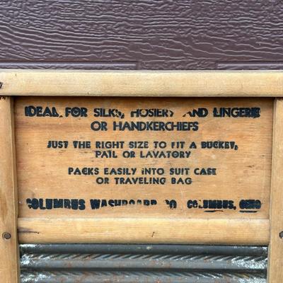 LOT 151G: Antique Markson Wringer Washstand & Dubl Handi Washboard