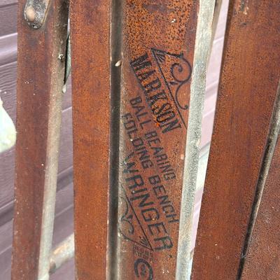 LOT 151G: Antique Markson Wringer Washstand & Dubl Handi Washboard