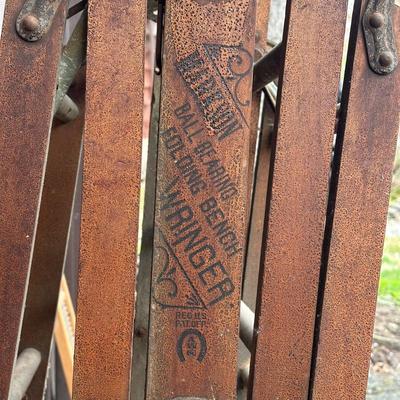 LOT 151G: Antique Markson Wringer Washstand & Dubl Handi Washboard