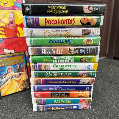 LOT 152G: Collection Of Disney Posters, VHS, DVDs & More