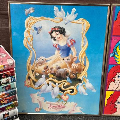 LOT 152G: Collection Of Disney Posters, VHS, DVDs & More
