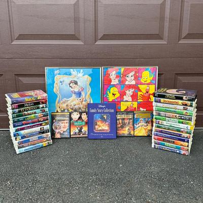 LOT 152G: Collection Of Disney Posters, VHS, DVDs & More