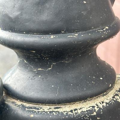 LOT 153O: Pair of Antique Colonial Era Horse Hitches w/ Copper Lanterns