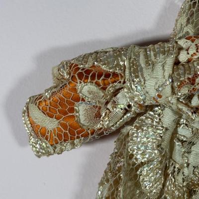 LOT 155L: Vintage Lilya Nicis New York Mod 1960s Lace Dress w/ Sparkly Vintage Heels