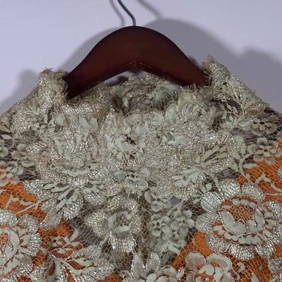 LOT 155L: Vintage Lilya Nicis New York Mod 1960s Lace Dress w/ Sparkly Vintage Heels