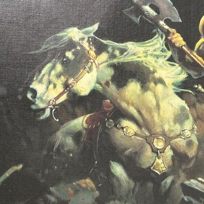 LOT 158L: 3 Viking Themed Prints by Frank Frazetta - Kane on the Golden Sea, Silver Warrior & Night Winds