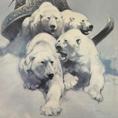 LOT 158L: 3 Viking Themed Prints by Frank Frazetta - Kane on the Golden Sea, Silver Warrior & Night Winds