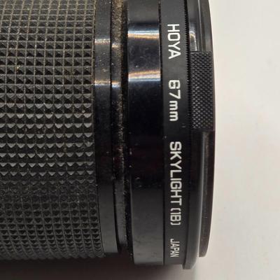 LOT 163F: Vintage Cannon AE-1 Camera with Hoya 67mm Lens