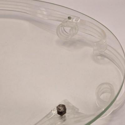 LOT 166F: Art Deco Glass Tray w/Lucite Handles, Sweeter Than the Rose Print in Ornate Frame, Porcelain & China Dishes & Bud...