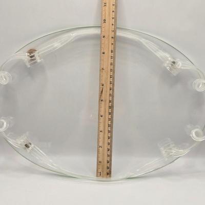 LOT 166F: Art Deco Glass Tray w/Lucite Handles, Sweeter Than the Rose Print in Ornate Frame, Porcelain & China Dishes & Bud...