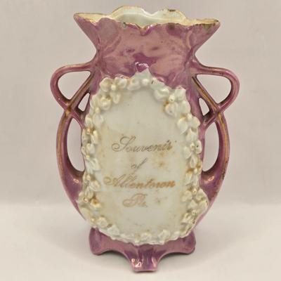 LOT 166F: Art Deco Glass Tray w/Lucite Handles, Sweeter Than the Rose Print in Ornate Frame, Porcelain & China Dishes & Bud...