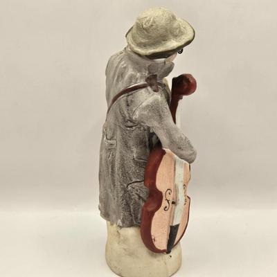 LOT 172F: Antique circa 1910s Hand Painted German Bisque Porcelain Figurines w/ Wire Glasses