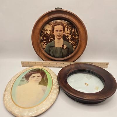 LOT 178F: Two European Prints in Round Frames/ One Signed Smeele WAAG ENKHUIZEN, Multiple Victorian Portrait Prints, & The Ruins of...