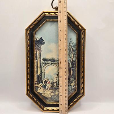 LOT 178F: Two European Prints in Round Frames/ One Signed Smeele WAAG ENKHUIZEN, Multiple Victorian Portrait Prints, & The Ruins of...