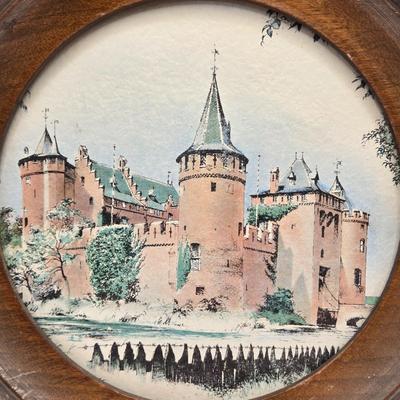 LOT 178F: Two European Prints in Round Frames/ One Signed Smeele WAAG ENKHUIZEN, Multiple Victorian Portrait Prints, & The Ruins of...