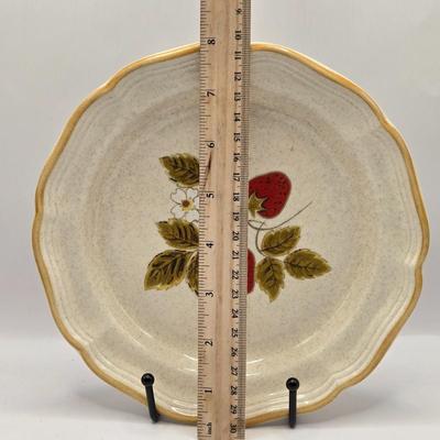 LOT 180K: Mikasa Strawberry Festival Table Ware, Including 8 Dinner Plates, 8 Soup/ Salad Bowls, 6 Dessert Plates, 6 Cups, & 8 Saucers