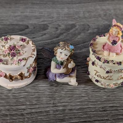 LOT 186K: The Fairy Collection By Denzine, Includes Rare Sign Banner, Picture Frames, Trinket Boxes & A Huge Variety Of Enchanted...