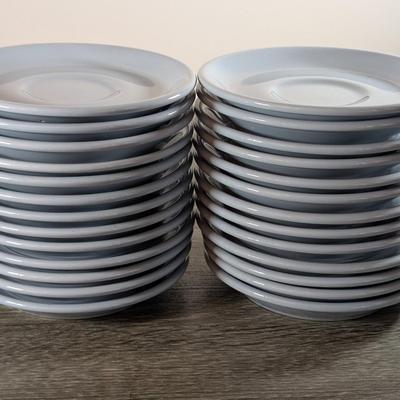 LOT 187K: Vintage 1950's Diner/Restaurant Platinum Blue Buffalo China Lune