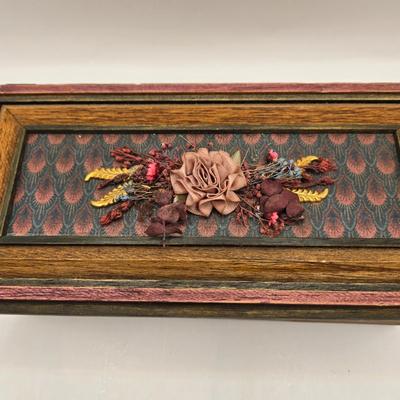 LOT 202D: Antique / Vintage Victorian Decor Collection: Signed Wooden Box, A Victor & Co Pin Cushion, Cherub Photo Frame & More
