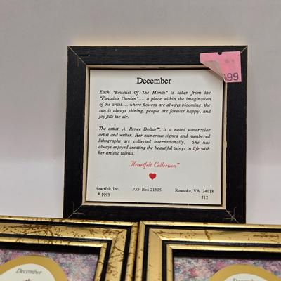 LOT 204F: Multiple Heart Felt Collection Frames with Months, Flowers, & Angels and Numerous Cherub Ornaments